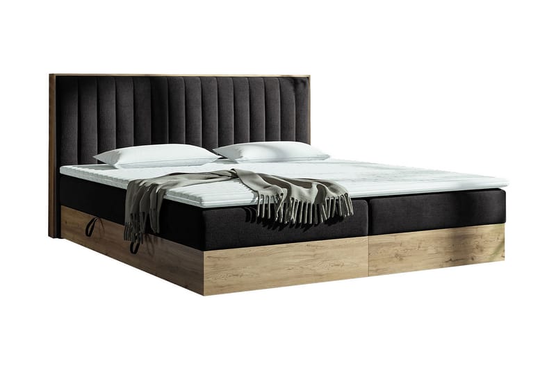 Förvaringssäng HARMONY 140x200 - Svart - Möbler - Sovrum - Sängar - Komplett Sängpaket
