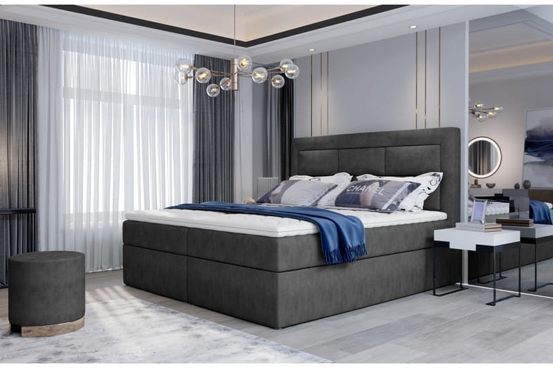 FRESNAY Sängpaket 140x200 cm Grå - Möbler - Sovrum - Sängar - Komplett Sängpaket