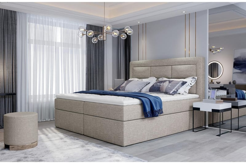 FRESNAY Sängpaket 180x200 cm Beige - Möbler - Sovrum - Sängar - Komplett Sängpaket