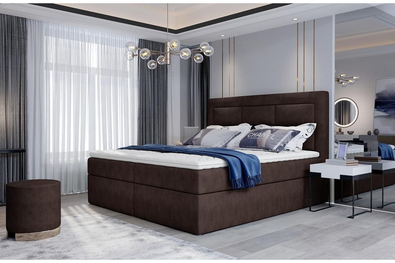 FRESNAY Sängpaket 180x200 cm Brun - Möbler - Sovrum - Sängar - Komplett Sängpaket