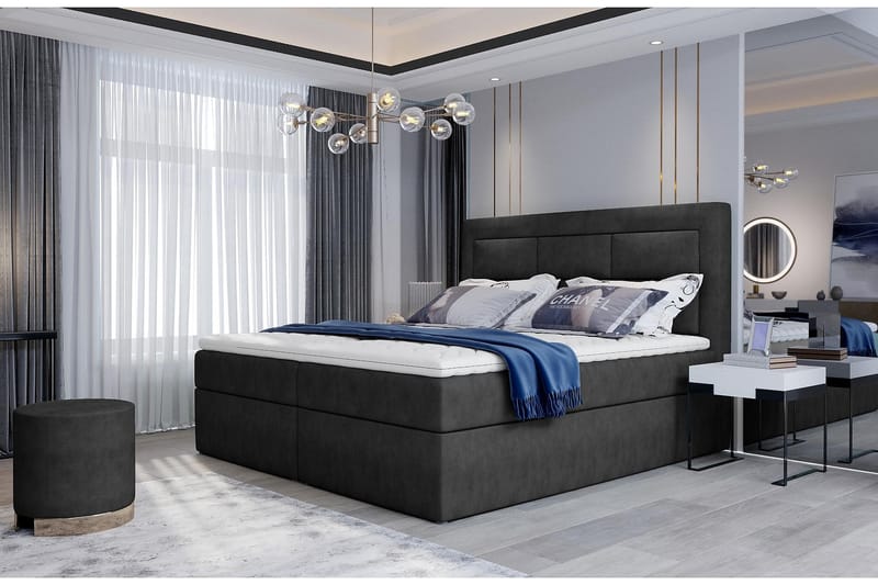 FRESNAY Sängpaket 180x200 cm Grå - Möbler - Sovrum - Sängar - Komplett Sängpaket