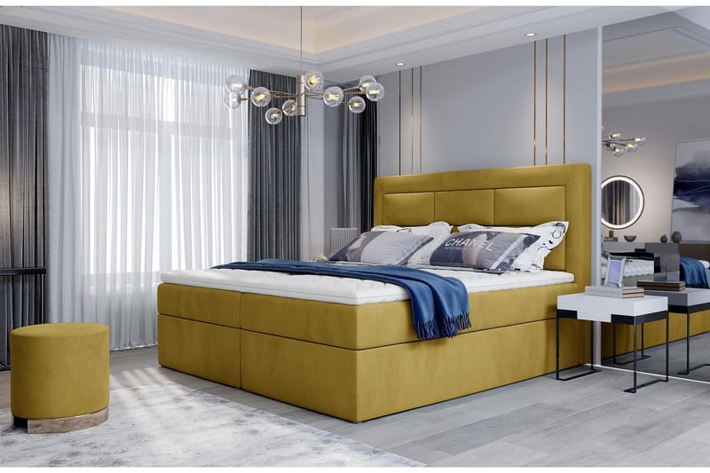 FRESNAY Sängpaket 180x200 cm Grå - Möbler - Sovrum - Sängar - Komplett Sängpaket