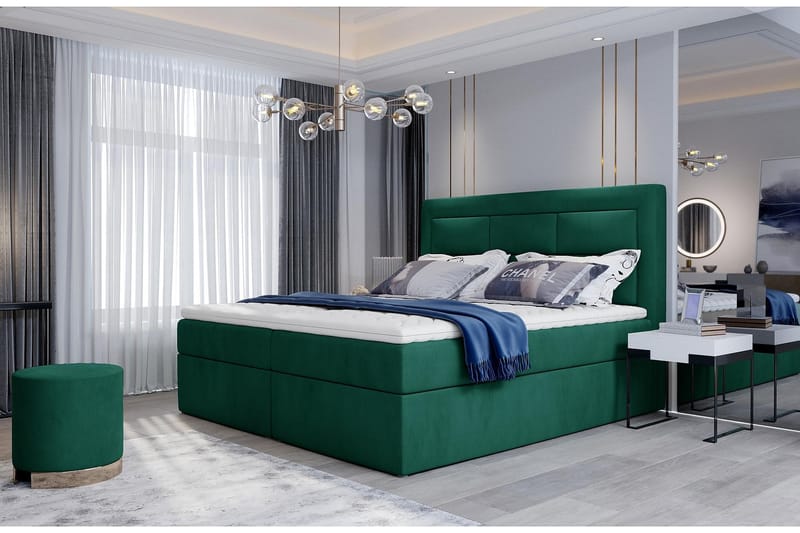 FRESNAY Sängpaket 180x200 cm Grön - Möbler - Sovrum - Sängar - Komplett Sängpaket