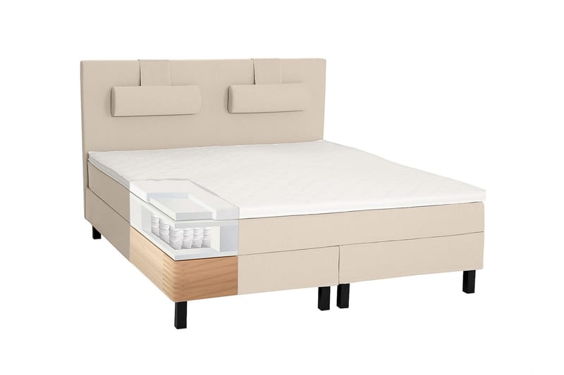 HAPPY 180 Kontinentalsäng Beige - Möbler - Sovrum - Sängar - Komplett Sängpaket