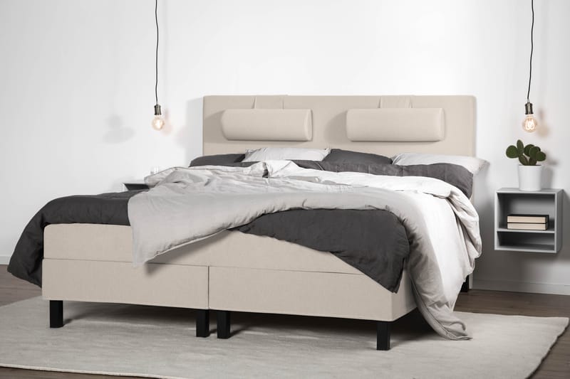 HAPPY 180 Kontinentalsängspaket Beige - Möbler - Sovrum - Sängar - Komplett Sängpaket