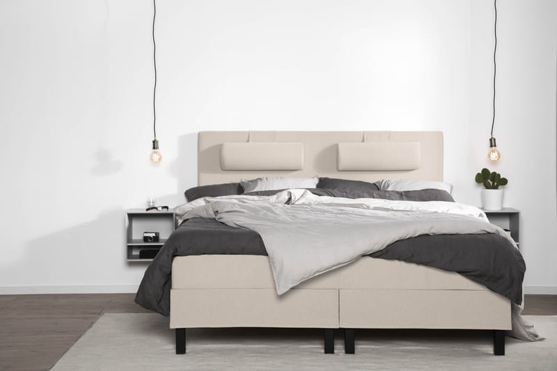 HAPPY 180 Kontinentalsängspaket Beige - Möbler - Sovrum - Sängar - Komplett Sängpaket
