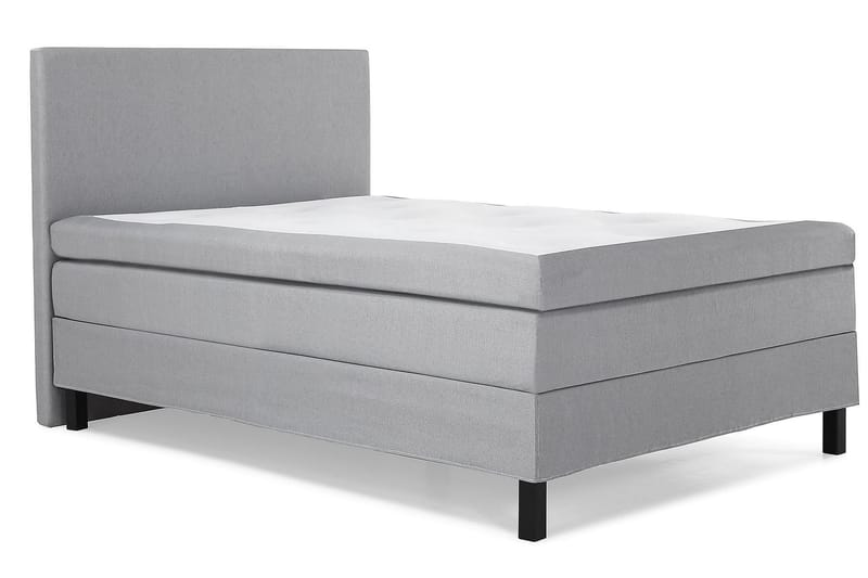 HAPPY Kontinentalsäng 120 Polyeter Mellangrå - Möbler - Sovrum - Sängar - Komplett Sängpaket