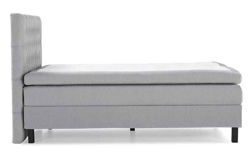 HAPPY Kontinentalsäng 120 Polyeter Mellangrå - Möbler - Sovrum - Sängar - Komplett Sängpaket