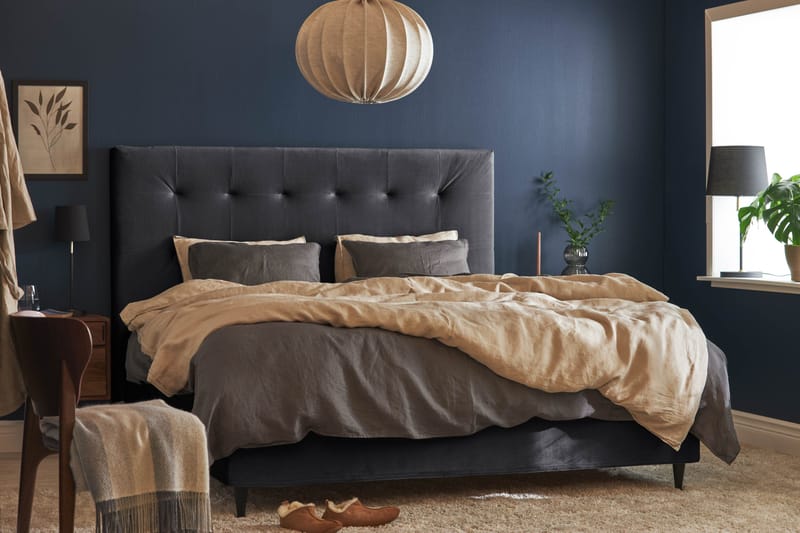 Happy Plus Sängpaket Kontinentalsäng 180x200 cm - Mörkgrå - Möbler - Sovrum - Sängar - Kontinentalsängar