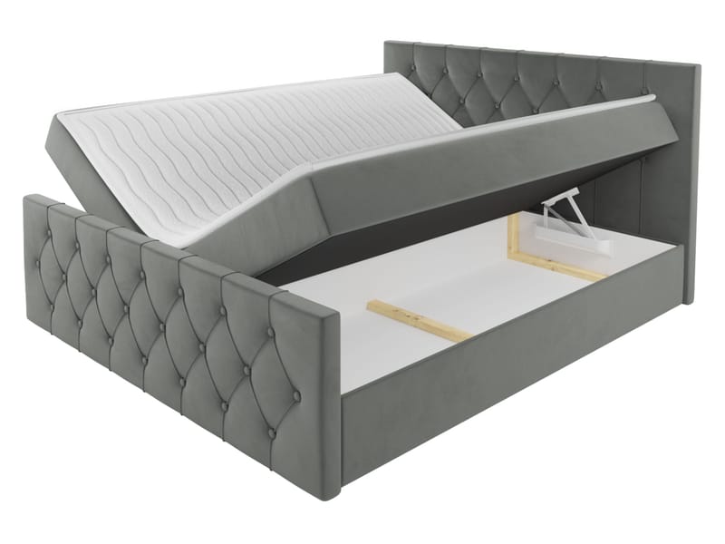 Jitendra Sängpaket Kontinentalsäng 160x200 cm med Förvaring - Svart - Möbler - Sovrum - Sängar - Komplett Sängpaket