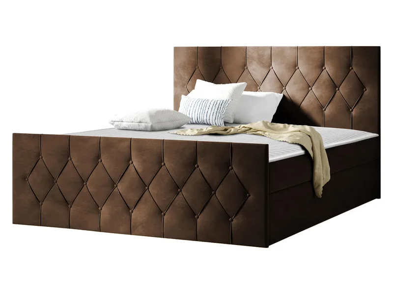 Jitendra Sängpaket Kontinentalsäng 180x200 cm med Förvaring - Brun - Möbler - Sovrum - Sängar - Komplett Sängpaket