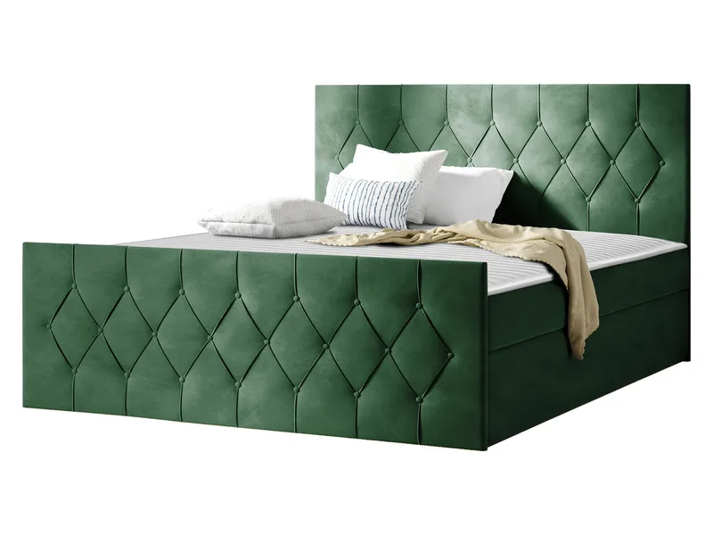 Jitendra Sängpaket Kontinentalsäng 180x200 cm med Förvaring - Grön - Möbler - Sovrum - Sängar - Komplett Sängpaket