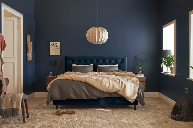 JOLLY PLUSS Sängpaket Kontinentalsäng 180x200 cm Mörkblå - Mörkblå - Möbler - Sovrum - Sängar - Komplett Sängpaket