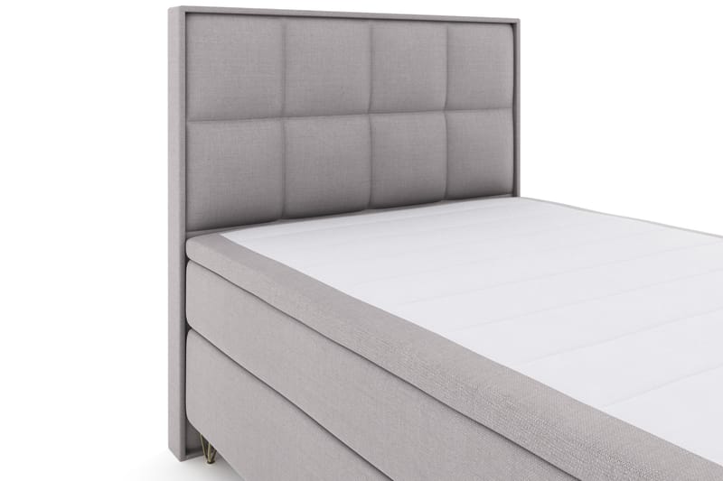 LEXI No 4 Sängpaket 140 Fast - Ljusgrå/Metall V-form - Möbler - Sovrum - Sängar - Komplett Sängpaket