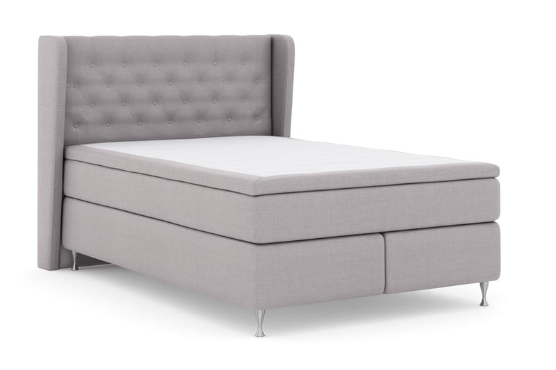 LEXI No 4 Sängpaket 140 Fast - Ljusgrå/Silver - Möbler - Sovrum - Sängar - Komplett Sängpaket