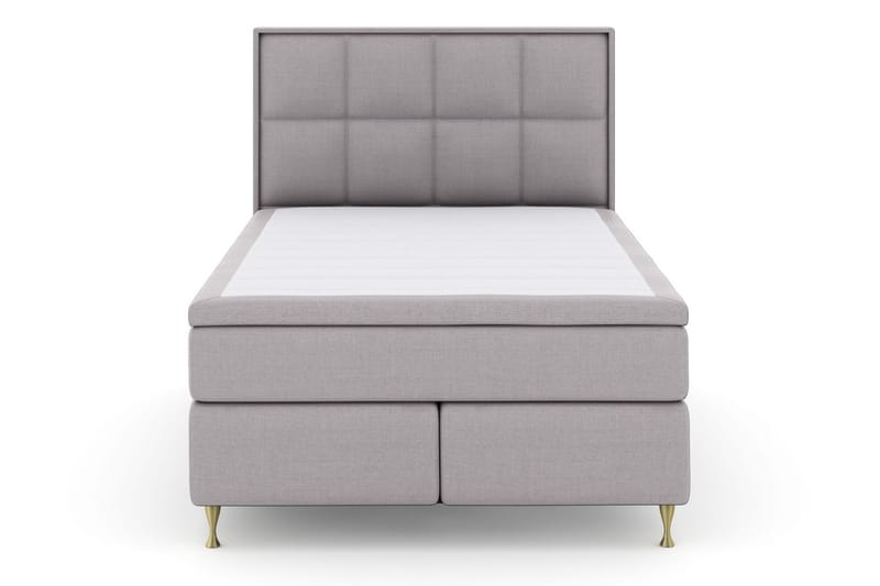LEXI No 4 Sängpaket 140 Medium - Ljusgrå/Guld - Möbler - Sovrum - Sängar - Komplett Sängpaket