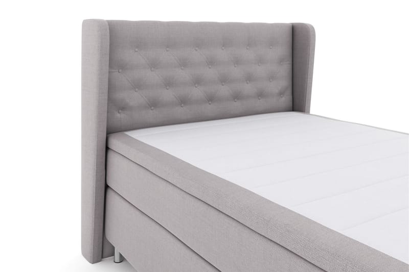 LEXI No 4 Sängpaket 140 Medium - Ljusgrå/Metall - Möbler - Sovrum - Sängar - Komplett Sängpaket