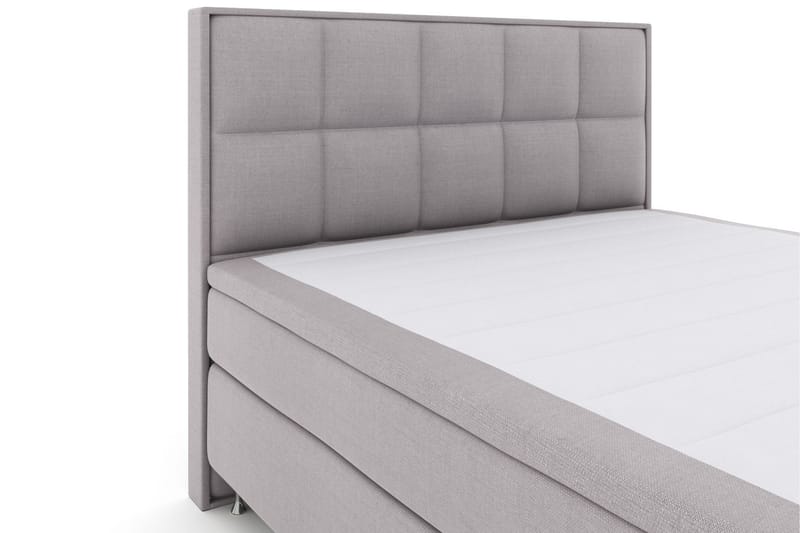 LEXI No 4 Sängpaket 160 Fast - Ljusgrå/Silver - Komplett Sängpaket - Kontinentalsängar