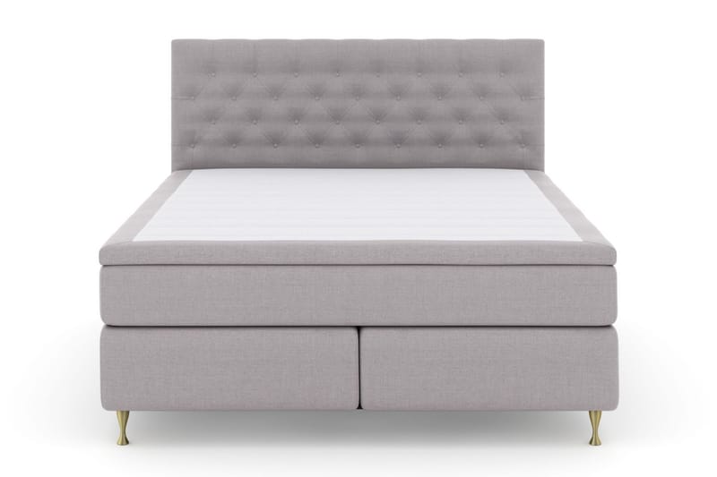 LEXI No 4 Sängpaket 160 Fast/Medium - Ljusgrå/Guld - Möbler - Sovrum - Sängar - Komplett Sängpaket