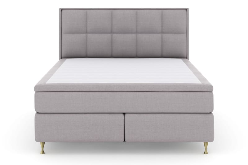 LEXI No 4 Sängpaket 160 Medium - Ljusgrå/Guld - Möbler - Sovrum - Sängar - Komplett Sängpaket