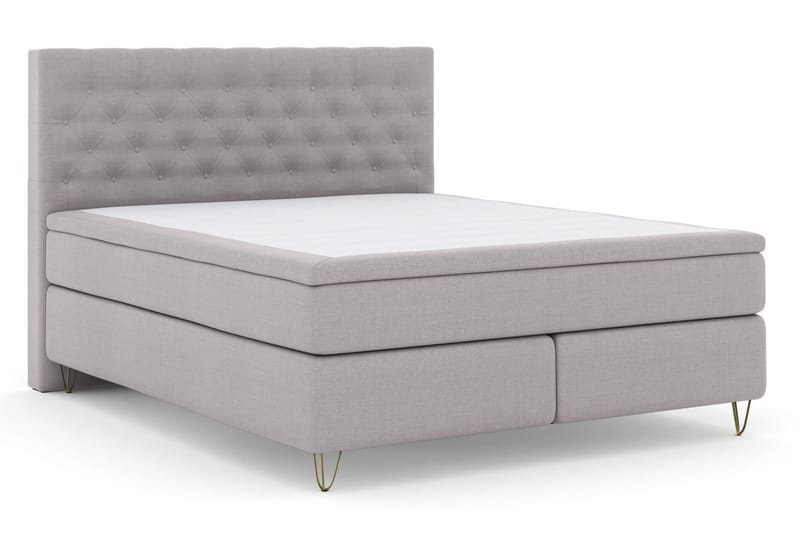 LEXI No 4 Sängpaket 160 Medium - Ljusgrå/Metall V-form - Möbler - Sovrum - Sängar - Komplett Sängpaket