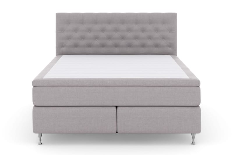 LEXI No 4 Sängpaket 160 Medium - Ljusgrå/Silver - Komplett Sängpaket - Kontinentalsängar
