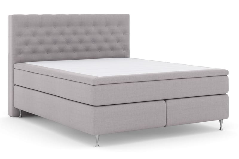 LEXI No 4 Sängpaket 160 Medium - Ljusgrå/Silver - Möbler - Sovrum - Sängar - Komplett Sängpaket