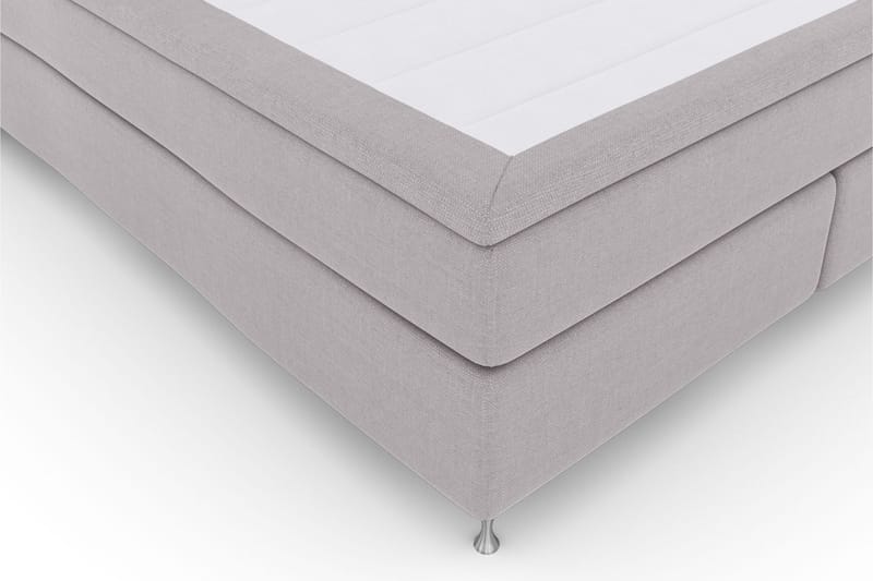 LEXI No 4 Sängpaket 160 Medium - Ljusgrå/Silver - Komplett Sängpaket - Kontinentalsängar