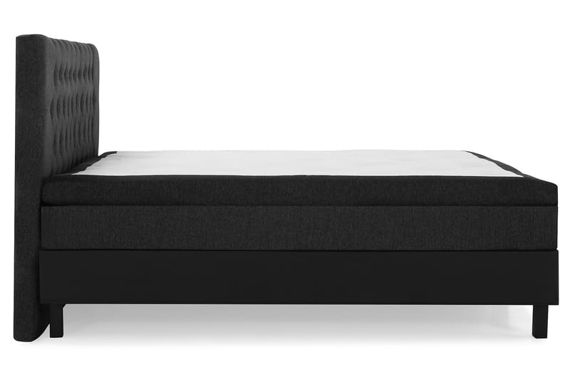 Lucky 160 Kontinentalsängspaket Svart/Grå/PU - Möbler - Sovrum - Sängar - Kontinentalsängar