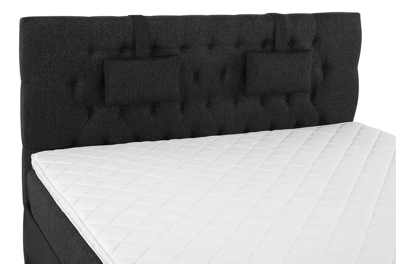 Lucky 180 Kontinentalsäng Svart/Grå/PU - Möbler - Sovrum - Sängar - Kontinentalsängar