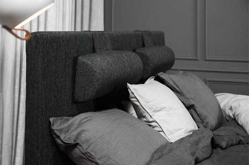 Lucky 180 Kontinentalsäng Svart/Grå/PU - Möbler - Sovrum - Sängar - Kontinentalsängar