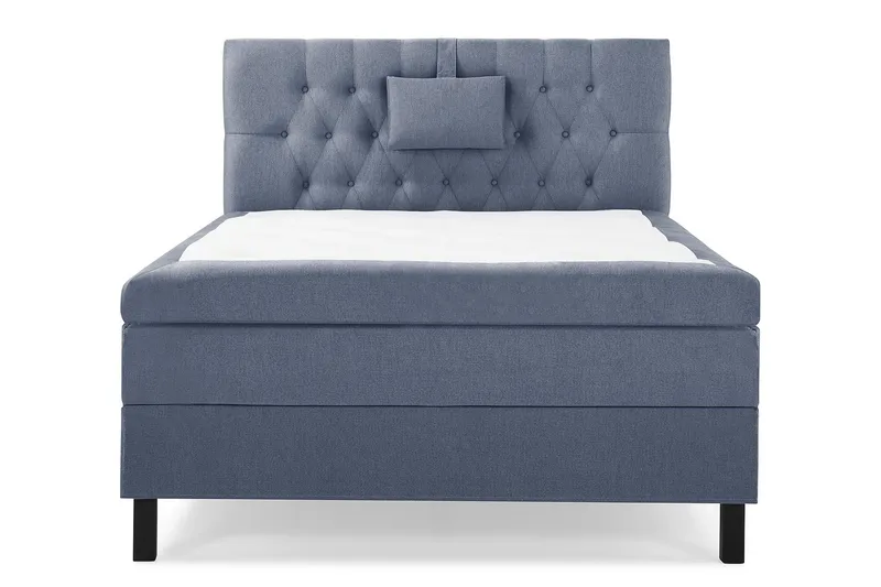 Lucky Komplett Sängpaket 120x200 Latex Diamant Sänggavel - Nackkudde Liten Mörkblå - Möbler - Sovrum - Sängar - Kontinentalsängar
