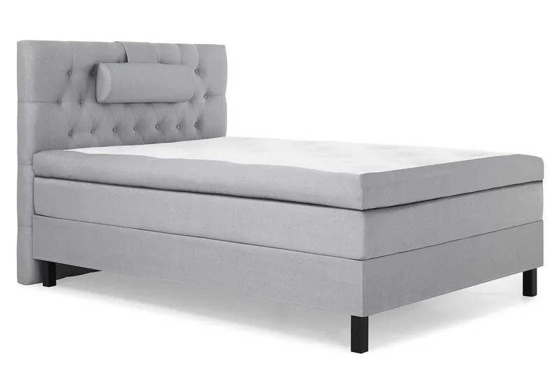 Lucky Komplett Sängpaket 120x200 Latex Diamant Sänggavel - Nackkudde Stor Mellangrå - Möbler - Sovrum - Sängar - Kontinentalsängar