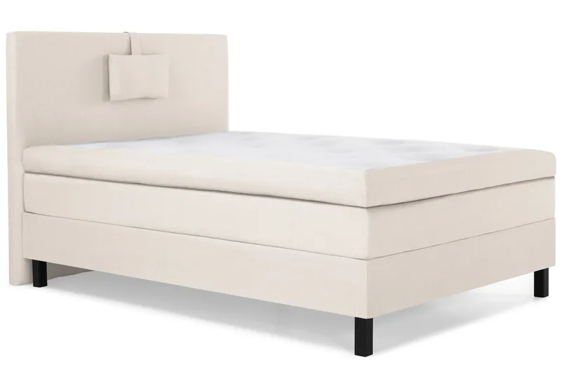 Lucky Komplett Sängpaket 120x200 Latex Slät Sänggavel  Na - Nackkudde Liten Beige - Möbler - Sovrum - Sängar - Kontinentalsängar