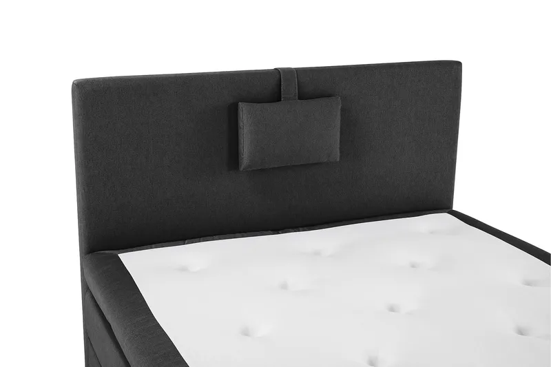 Lucky Komplett Sängpaket 120x200 Latex Slät Sänggavel  Na - Nackkudde Liten Svart/Grå - Möbler - Sovrum - Sängar - Kontinentalsängar