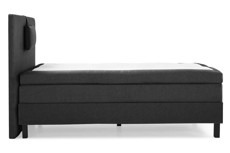 Lucky Komplett Sängpaket 120x200 Latex Slät Sänggavel  Na - Nackkudde Liten Svart/Grå - Möbler - Sovrum - Sängar - Kontinentalsängar