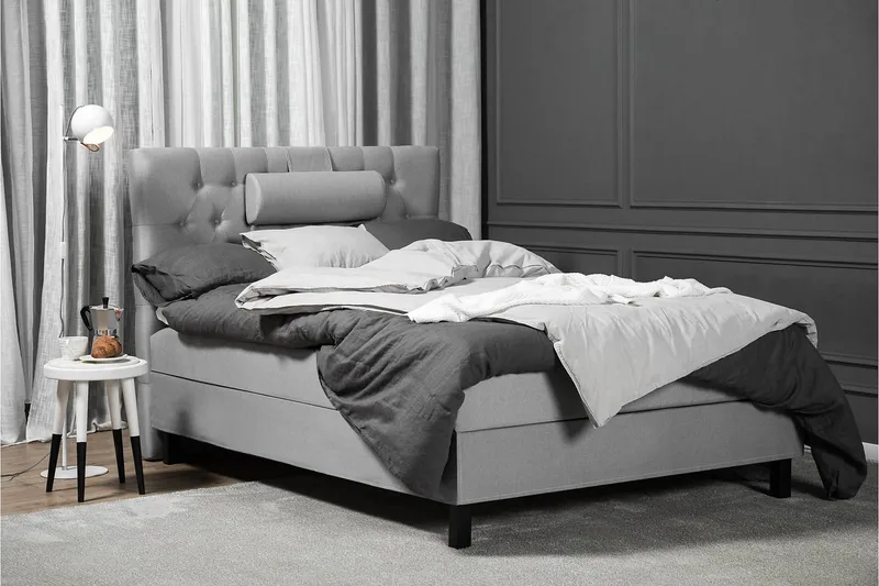 Lucky Komplett Sängpaket 120x200 Skum Diamant - Nackkudde Liten Mellangrå - Möbler - Sovrum - Sängar - Kontinentalsängar