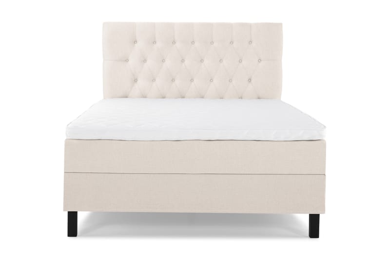 Lucky Komplett Sängpaket 120x200 Skum Diamant Sänggavel - Beige - Möbler - Sovrum - Sängar - Kontinentalsängar