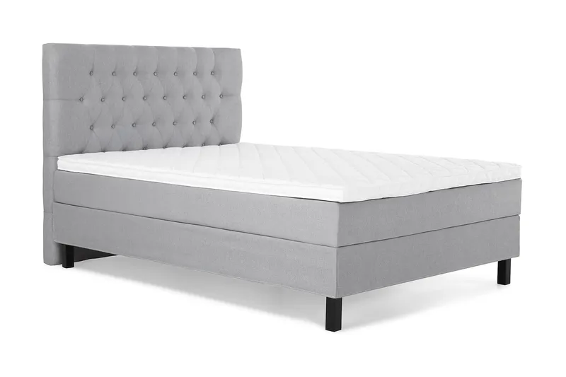Lucky Komplett Sängpaket 120x200 Skum Diamant Sänggavel - Grå - Möbler - Sovrum - Sängar - Kontinentalsängar