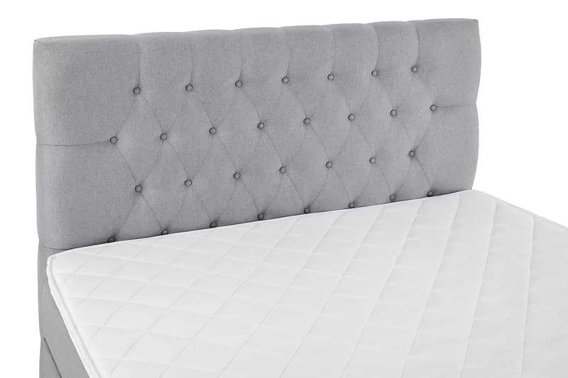 Lucky Komplett Sängpaket 120x200 Skum Diamant Sänggavel - Grå - Möbler - Sovrum - Sängar - Kontinentalsängar