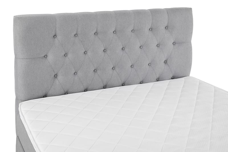 Lucky Komplett Sängpaket 120x200 Skum Diamant Sänggavel - Grå - Möbler - Sovrum - Sängar - Kontinentalsängar