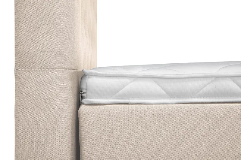 Lucky Komplett Sängpaket 120x200 Skum Diamant Sänggavel - Nackkudde Liten Beige - Möbler - Sovrum - Sängar - Kontinentalsängar