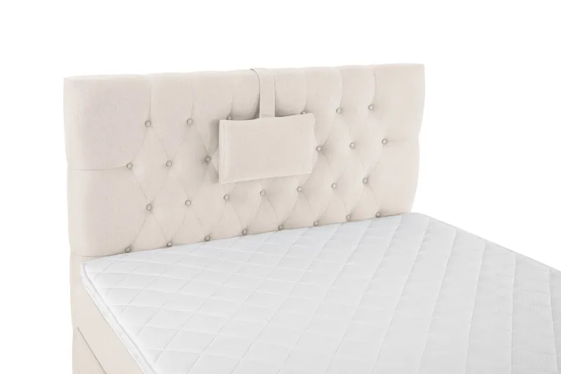 Lucky Komplett Sängpaket 120x200 Skum Diamant Sänggavel - Nackkudde Liten Beige - Möbler - Sovrum - Sängar - Kontinentalsängar