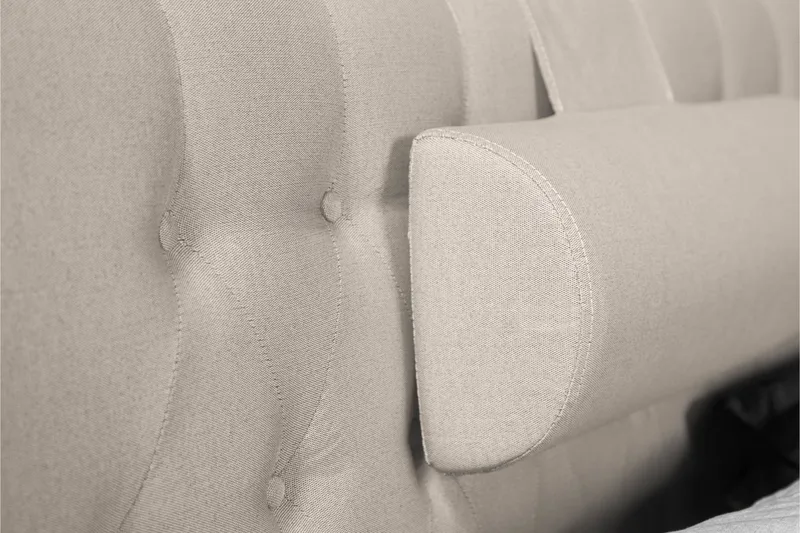 Lucky Komplett Sängpaket 120x200 Skum Diamant Sänggavel - Nackkudde Liten Beige - Möbler - Sovrum - Sängar - Kontinentalsängar