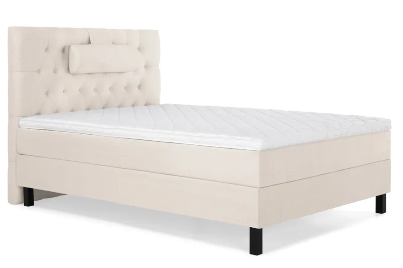 Lucky Komplett Sängpaket 120x200 Skum Diamant Sänggavel - Nackkudde Stor Beige - Möbler - Sovrum - Sängar - Kontinentalsängar