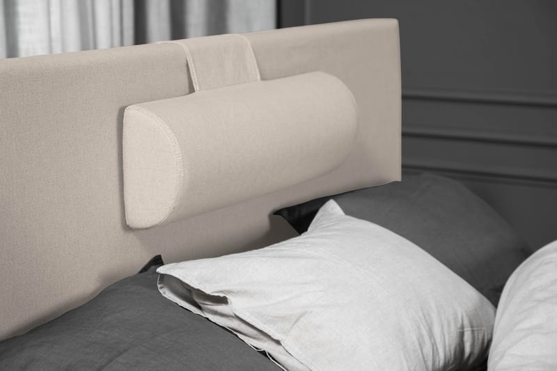 Lucky Komplett Sängpaket 120x200 Skum Slät Sänggavel - Nackkudde Stor Beige - Möbler - Sovrum - Sängar - Kontinentalsängar