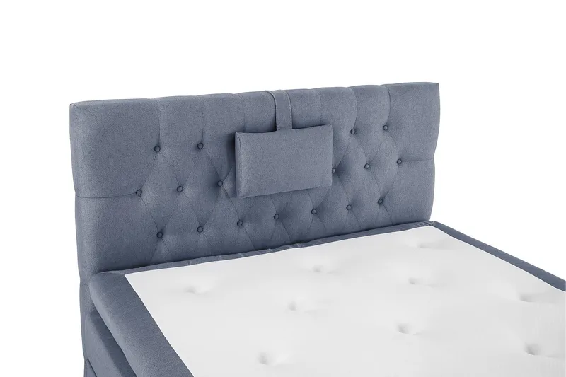 Lucky Komplett Sängpaket 120x200 Polyeter Diamant Sänggavel - Nackkudde Liten Mörkblå - Möbler - Sovrum - Sängar - Kontinentalsängar