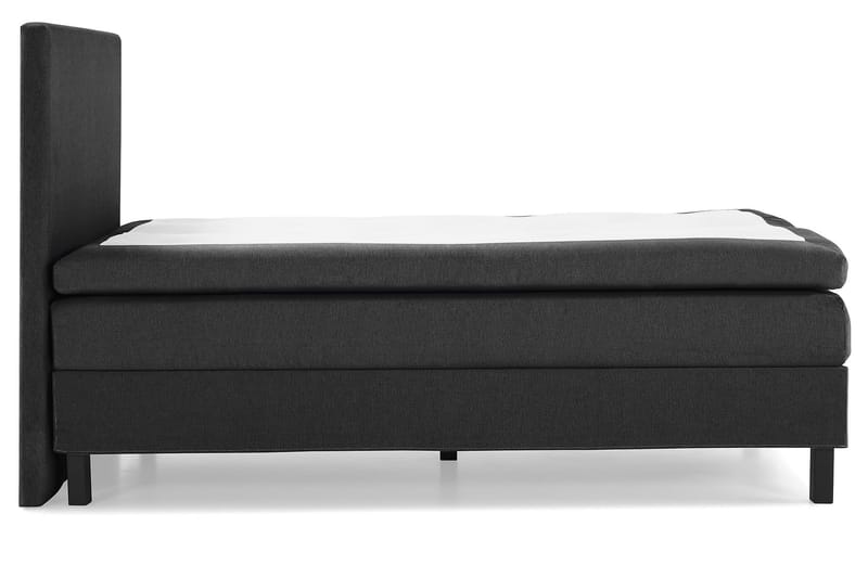 Lucky Komplett Sängpaket 120x200 Polyeter Slät - Svart/Grå - Möbler - Sovrum - Sängar - Kontinentalsängar