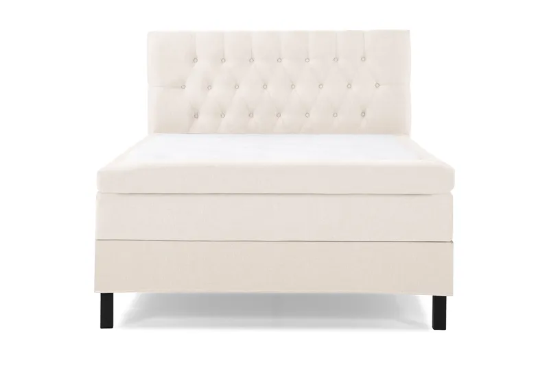 Lucky Komplett Sängpaket 120x200 Polyeter Diamant Sänggavel - Beige - Möbler - Sovrum - Sängar - Kontinentalsängar