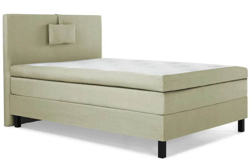 Lucky Komplett Sängpaket 120x200 Polyeter Slät Sänggavel - Nackkudde Liten Grön - Möbler - Sovrum - Sängar - Kontinentalsängar